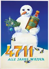 Ottomar C.J. Anton, 4711 Alle Jahre Wieder (snowman), poster