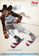 Walter Pötsch, XII. Olympische Winterspiele Innsbruck 1976, Alpine skiing donwhill, poster