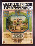 Cornelis André Vlaanderen, Algemeene Friesche Levensverzekering My. Burmaniahuis Leeuwarden, poster
