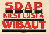 Albert P. Hahn jr., SDAP Kiest Lijst 4 Wibaut, 1922, poster