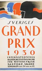 Nils Wedel, Sveriges Grand Prix Saxtorp, Skåne, 1930, poster