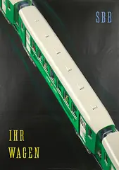 Peter Birkhäuser, SBB CCF Ihr Wagen, 1957, poster