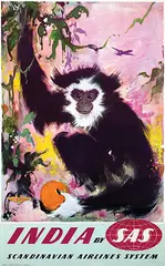 Otto Nielsen, SAS India (gibbon), poster