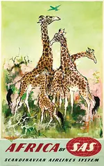 Otto Nielsen, SAS Africa (giraffes), poster