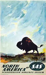 Otto Nielsen, SAS North America (bison), poster