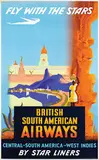 Daphne Padden, BSAA British South American Airways West Indies by Star Liners, poster