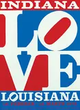 Indiana LOVE Louisiana by Robert Indiana, 1972, poster, silkscreen, sold Feb 2024