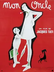 Pierre Étaix, Movie: Jacques Tati in "Mon Oncle", 1958, poster