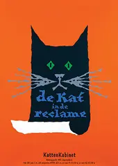 Gielijn Escher, KattenKabinet Amsterdam de Kat in de reclame (orange), poster