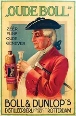 Hendrik van Nek, Oude Boll & Dunlop Fijne Oude Genever Rotterdam, poster