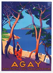 Roger Broders, Agay sur la Côte d'Azur, 1928, poster