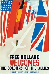 Patrick C. Keely, Free Holland welcomes the allies, 1944, poster