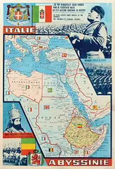 W.H. Seghers, Abyssinië Italië (Mussolini & Hailé Selassie), 1935, poster