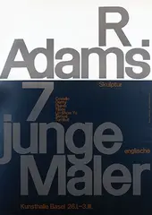 Armin Hofmann, Kunsthalle Basel 7 junge englische Maler R. Adams, 1963, poster