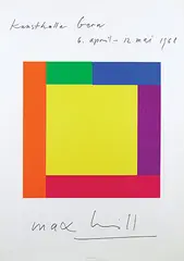 Max Bill, Kunsthalle Bern max bill, 1968, poster