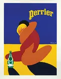 Bernard Villemot, Perrier (beach scene), 1997, poster