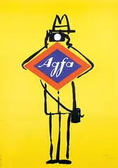 Agfa by Herbert Leupin, 1956, poster, sold Feb 2024