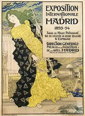 Eugene Grasset, Exposition Internationale de Madrid, 1893, poster