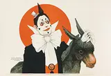 Charles Verschuuren Jr., Without text (Clown and donkey), 1920, poster