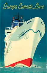 Reyn Dirksen, Europa-Canada Linie Seven Seas, poster