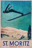 Carl F. Moos, St. Mortiz Engadin, poster