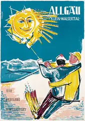 H. Koller, Allgäu Klein-Walsertal Wintersport, 1955, poster