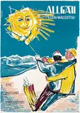 H. Koller, Allgäu Klein-Walsertal Wintersport, 1955, poster