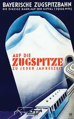 Henry Ehlers, Bayerische Zugspitzbahn auf den Gipfel, poster