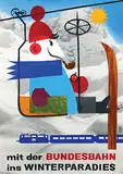 Nierhaus + Estenfelder, mit der Bundesbahn ins Winterparadies, 1959, poster