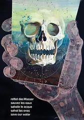 Hans Erni, rettet das Wasser. save our water, 1961, poster