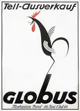 Monogram Wh, Ausverkauf Globus Basel, 1923, poster