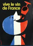 Frans Mettes, vive le vin de France, 1968, poster