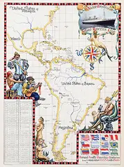 T. Mat., Holland-America Line South America Cruise, 1950, poster