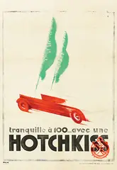 Lajos Márton, tranquille à 100... avec une Hotchkiss, 1930, poster