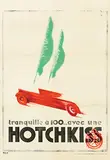 Lajos Márton, tranquille à 100... avec une Hotchkiss, 1930, poster