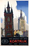 Herman Verbaere, Belgische Spoorwegen Kortrijk, 1939, poster