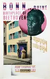 Austin Cooper, Bonn on Rhine Birthplace of Beethoven from Liverpool via Harwich, 1931, poster