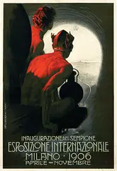 Leopoldo Metlicovitz, Esposizione Internazionale Milano Sempione, 1906, poster