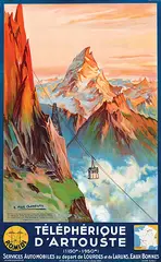 E. Paul Champseix, Téléphérique D'Artouste, 1935, poster
