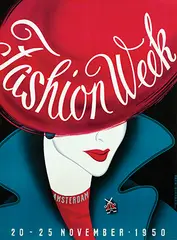 Reyn Dirksen, Fashion Week Amsterdam, 1950, poster