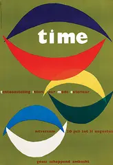 Cornelius van Velsen, time tentoonstelling interieur mode exterieur hilversum, 1958, poster