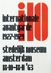 Jurriaan Schrofer, stedelijk museum amsterdam internationale avantgarde 1927-1929, 1963, poster