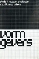 Willem H. Crouwel, stedelijk museum amsterdam vormgevers, 1968, poster