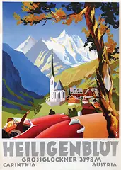 Initials Vr, Heiligenblut Grossglockner Carinthia Austria, poster