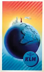 Joop Geesink, KLM (to New York, Super Constellation), 1953, poster