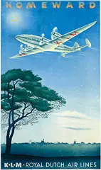 Paulus Casper Erkelens, KLM Homeward, 1944, poster