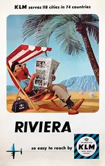 Joop Geesink, KLM Riviera, poster
