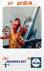 Joop Geesink, KLM til USA, poster