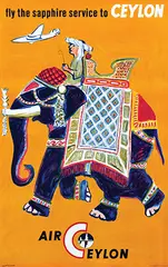 Mart Kempers, Air Ceylon to Ceylon, poster