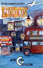 Mart Kempers, Air Ceylon London, poster